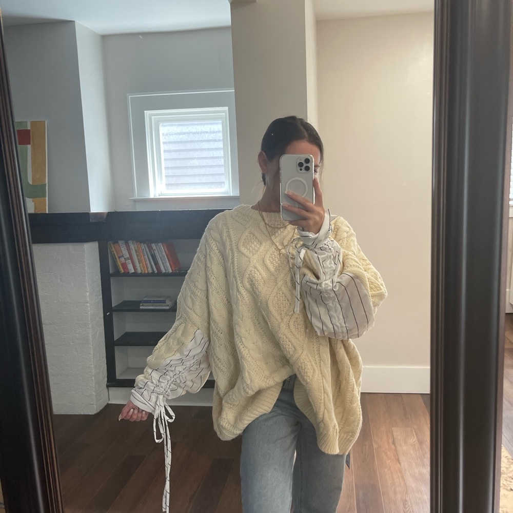 Oversized textured sweater